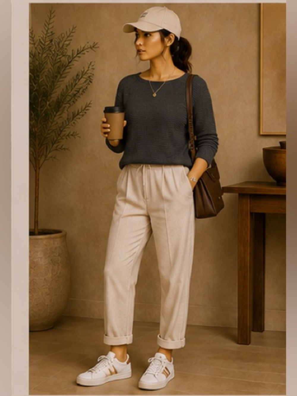 Aritzia Wilfred Blanchard Ribbed Silk & Cotton Sweater Charcoal-xsmall